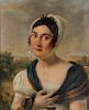 INTERESTING PORTRAIT OF WOMAN CIRCA 1825