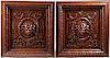 A PAIR OF FINELY CARVED DOOR PANELS, 19TH CENTURY