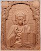 CARVED RUSSIAN ICON OF CHRIST