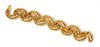 An 18 Karat Yellow Gold and Diamond Link Bracelet, Ugo Bellini, Florence, 56.90 dwts.