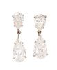 A Pair of Platinum and Diamond Drop Earclips, 3.40 dwts.