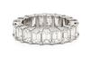 A Platinum and Diamond Eternity Band, 4.80 dwts.