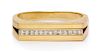An 18 Karat Yellow Gold and Diamond Bangle Bracelet, Annaratone & Magyary, 36.60 dwts.