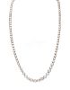 A 14 Karat White Gold and Diamond Riviere Necklace, 23.10 dwts.