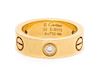An 18 Karat Yellow Gold and Diamond 'Love' Ring, Cartier, 5.50 dwts.