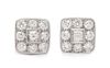 A Pair of Platinum and Diamond Earrings, Tiffany & Co., 3.85 dwts.