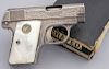 Exceptional and Very Rare Factory Gough Engraved Colt Model 1908 Vest Pocket Pistol