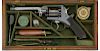 Wonderful Cased Adams and Tranter Patent Double Action Percussion Revolver with Retailer Marking