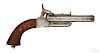 Belgian double barrel pinfire pistol