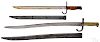 Two bayonets with scabbards