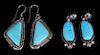 Navajo Sterling Silver & Turquoise Earrings