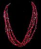 Multistrand Branch Coral and Heshe Bead Necklace