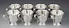 8 Int'l Silver Lord Saybrook Sterling Punch Cups