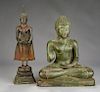 2 Thai Bronze Buddha