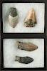 4 Native American Megalodon Tooth Artifacts