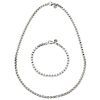 TIFFANY & CO. sterling silver necklace and bracelet.