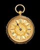 An 18 Karat Yellow Gold Open Face Verge Movement Pocket Watch, Joseph Hewitt, British, Circa 1850,