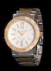 A Stainless Steel and 18 Karat Yellow Gold Ref. BB38SG 'Solotempo' Wristwatch, Bvlgari,