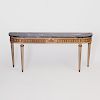 Louis XVI Style Painted and Parcel-Gilt Console