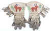 Crow Native American Beaded Gauntlet Gloves