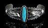 Bell Trading Post Sterling & Turquoise Cuff