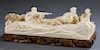 Chinese Cultural Revolution ivory figural scene.
