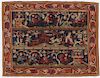 Antique Swedish Silk & Wool Pictorial Tapestry, 19th C.
