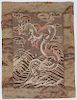 Antique Japanese Meiji Dragon Embroidery
