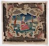 Small 19th C. Swedish Pictorial Wool Tapestry
