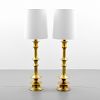 Pair of Monumental Floor Lamps, Manner of Tommi Parzinger