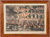 Framed Nathaniel Currier The Life of a Fireman   Lithograph