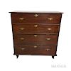 Queen Anne Pine Two-drawer Blanket Chest