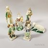 Six Ralph Wood-type Staffordshire Ceramic Figures