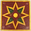 Polychrome Painted Geometric Game Board