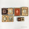 Four Daguerreotypes and an Ambrotype.  Estimate $200-250