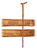 149. Anglo-American Folk Art Cane -Ca. 1840 -Fashioned of a boxwood branch freed from its bark and with a natural bough handle somehow evocative of a 