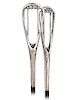 179. Silver Art Nouveau Cane -Ca. 1910 -Long silver handle with an openwork and stylized flowers design, ebonized hardwood shaft and a horn ferrule. B