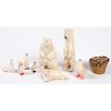 Alaskan Eskimo Walrus Ivory Carvings, From the Collection of Art Gerber, Indiana