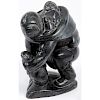 Inuit Soapstone Sculpture, Mother and Child with Seal, From the Collection of William H. Saunders, M.D. and Putzi Saunders, Ohio
