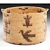Tohono O'odham [Papago] Pictorial Basket, From an Old Nebraska Collection