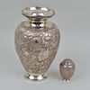 Two Persian Engraved Silver Items