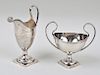 A Coin Silver Creamer & A Sterling Urn