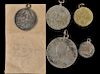 Five Early European Coins Mounted as Pendants