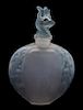 Rene Lalique, (French, 1860-1945), "Sirenes avex bouchon figurine" Vase and Stopper