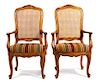 A Set of Six Louis XV Style Dining Chairs Height 42 inches.