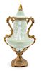 A Limoges Pate-sur-Pate Gilt Bronze Mounted Porcelain Vase Height 11 inches.