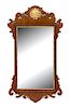 An English George II Style Mahogany Fretwork Mirror Height 35 3/4 x 20 1/2 inches.