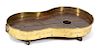 A Regency Brass Mounted Oak Based Well-and-Tree Meat Platter Height 4 x width 22 3/4 x depth 12 7/8 inches.