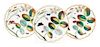 Three Royal Worcester Blind Earl Pattern Porcelain Plates Diameter 8 inches.