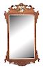 An American Chippendale Mahogany Fretwork Mirror Height 37 1/2 x width 21 1/4 inches.